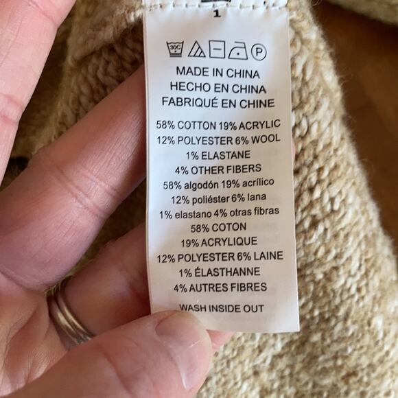 Michael Kors Light Brown Turtleneck Sweater, Size S - Picture 7 of 8